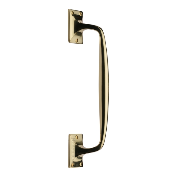 V1150 310-PB • 310mm • Polished Brass • Heritage Brass Traditional Cranked Pull Handle